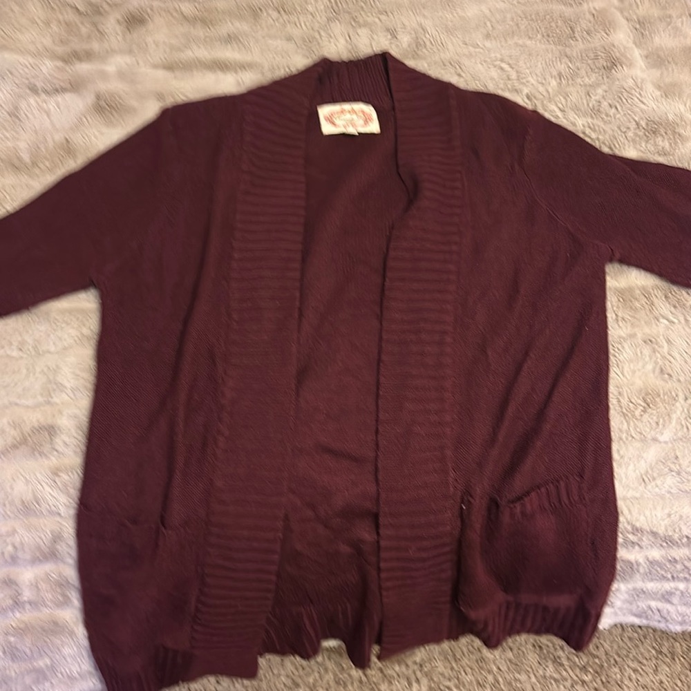 Burgundy cardigan size large
